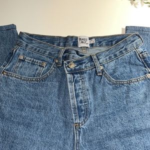 Princess Polly Asymmetric Straight Leg Denim